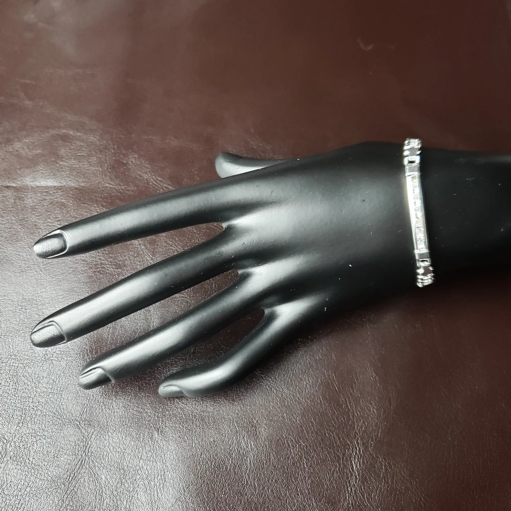 925 fine silver girl‎ bracelet with zircon stones - Picture 5 of 14